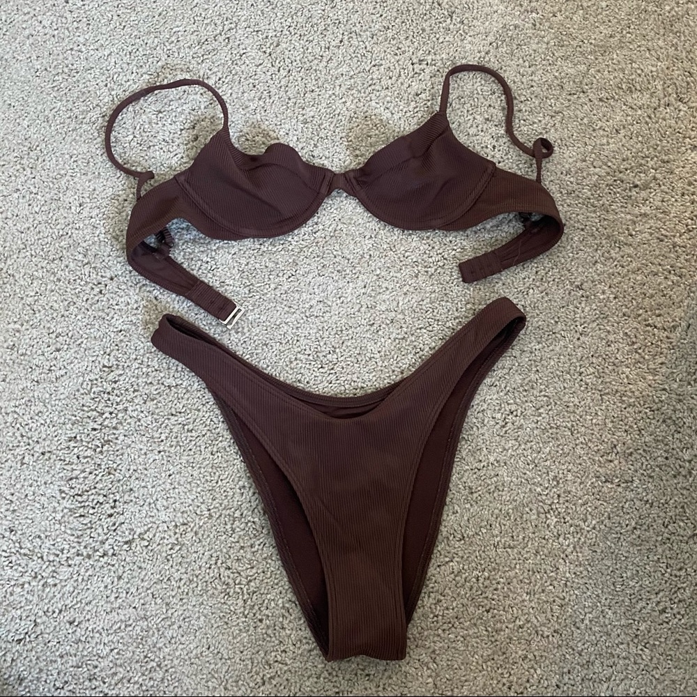Abercrombie & Fitch High Leg Ribbed Bikini